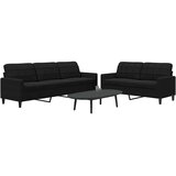  2-dijelni set sofa s jastucima crni baršunasti | shoptok.hr