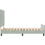 vidaXL Postelja Svetlo siva 90x190 cm Velur | Shoptok.si