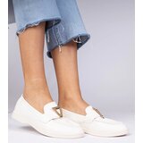 Gemre White women's loafers with elegant Viletta decoration | Shoptok.si
