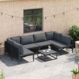 vidaXL Sjedeća garnitura za vrt 6 pcs Antracit Čelik | shoptok.hr