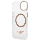 Guess Ohišje Magsafe za Apple iPhone 13 TPU Zlata obroba, Prozorno, (21749386) | Shoptok.si