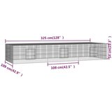 vidaXL 3-delna ograda za zajce 325x109x54 cm pocinkano železo | Shoptok.si