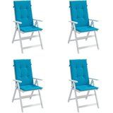  Jastuci za vrtne stolice 4 kom plavi 120 x 50 x 3 cm od tkanine | Eponuda.ba
