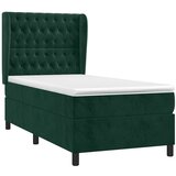  Box spring krevet s madracem tamnozeleni 100x200 cm baršunasti | shoptok.hr