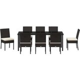  Vrtni set za objed 9 pcs Crna Čelik s prahom premazan | shoptok.hr