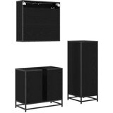 vidaXL set namještaja za kupaonicu 3 pcs crni hrast 65 x 33 x 60 cm | shoptok.hr