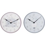  Zidni sat DKD Home Decor Plava Pisana Roza Drvo Metal Plastika Drvo MDF Children's Ptica 24 x 3 x 24 cm (2 kom.) Cijene