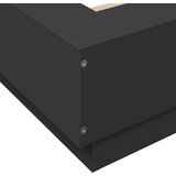 vidaXL Okvir za krevet s LED svjetlima crni 120 x 190 cm drveni | shoptok.hr