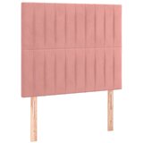 Box spring krevet s madracem ružičasti 90x200 cm baršunasti | shoptok.hr