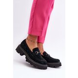 Kesi Women's Chunky Suede Loafers Black Neloria | shoptok.hr