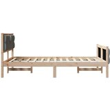 Okvir za krevet s uzglavljem Tamno siva 135 x 190 cm | shoptok.hr