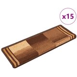  Samoljepljivi otirači za stepenice 15 kom 65x21x4 cm smeđi | shoptok.hr
