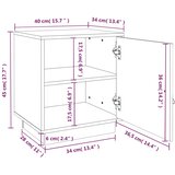  Noćni ormarići 2 kom crna 40 x 34 x 45 cm od masivne borovine | shoptok.hr