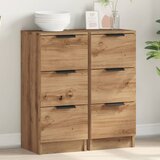 vidaXL Komoda 2 kosa artisian hrast 30x30x70 cm konstruiran les Cene