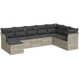  8-dijelni set vrtnih sofa od poliratana s jastucima svjetlosivi | shoptok.hr