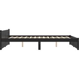  Okvir za krevet od masivnog drva crni 150 x 200 cm veliki | Eponuda.com
