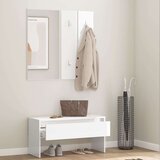  Set namještaja za hodnik sjajni bijeli od konstruiranog drva | shoptok.hr
