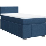  Krevet s oprugama i madracem plavi 100 x 200 cm od tkanine | shoptok.hr