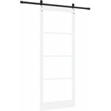  Klizna vrata 93 x 232 cm Masivna borovina i staklo Bijelo | shoptok.hr