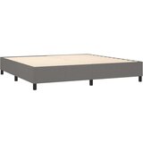  S oprugama i madracem tamnosivi 200 x 200 cm od tkanine | shoptok.hr