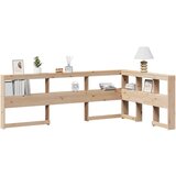 vidaXL Polica za knjige uzglavlje L-oblika 120 cm borovine | shoptok.hr