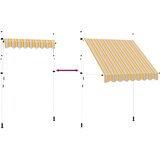 Tenda na ručno uvlačenje 200 cm žuto-plava prugasta | Eponuda.com