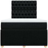  Krevet s oprugama i madracem crni 120 x 200cm od tkanine | shoptok.hr