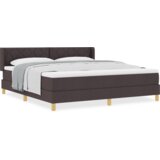 Postelja z vzmetnico Temno rjava 200 x 180 cm Poliester, (5000126843) | Shoptok.si