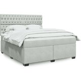 vidaXL Krevet s oprugama i madracem svjetlosivi 180x200 cm baršunasti | shoptok.hr