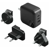 OMREŽNI POLNILEC 1XUSB+2XUSB-C PD-PPS-QC 66W ZA ČRNE TELEFONE, (21974846)