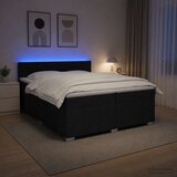  Boxspring krevet s madracem Crna 200 x 200 cm Tkanina | shoptok.hr