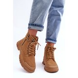 Boto Women's Suede Lined Fur-Lined Boots Trapper Camel Jailina | ePonuda.com