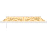 Tenda na uvlačenje žuto-bijela 4,5x3 m od tkanine i aluminija | Eponuda.com