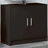 vidaXL Omarica za umivalnik črna 63x29x55 cm inženirski les | Shoptok.si