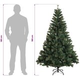  Umjetno božićno drvce s nogom 180 cm PVC i metal Zelena - Zelena 180 cm bez LED svjetala | shoptok.hr