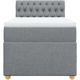  Krevet s oprugama i madracem svjetlosivi 100x200 cm od tkanine | shoptok.hr