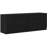 vidaXL Posteljna omarica z vrati 2 pcs Črni Hrast 66 x 35 x 48 cm, (5000247499) | Shoptok.si