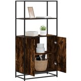 vidaXL Visoka omara dimljen hrast 68x35x139cm inženirski les in kovina Cene