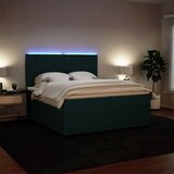  Krevet s oprugama i madracem tamnozeleni 200x200 cm baršunasti | shoptok.hr
