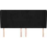  Uzglavlje s ušima crno 163x23x118/128 cm baršunasto | Eponuda.com