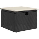  6-dijelni set vrtnih sofa s jastucima crni od poliratana | shoptok.hr