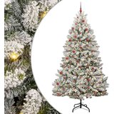 vidaXL Umjetno božićno drvce Zelena i bijela 270 cm PVC i metal | shoptok.hr