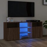 The Living Store TV omarica z LED lučkami rjav hrast 120x30x50 cm - TV Omarica, (21375011) Cene