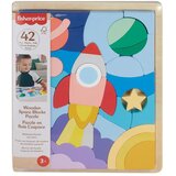 Mattel Fisher Price: Wood lesena vesoljska sestavljanka - Cene