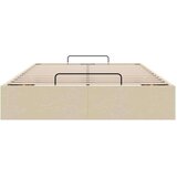 vidaXL Otomanski posteljni okvir brez vzmetnice krem 120x190 cm blago, (21611516) | Shoptok.si