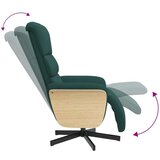  Naslonjač od tkanine s osloncem za noge tamnozeleni | shoptok.hr