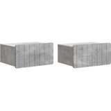  Stenski nočni omarici 2 pcs Betonsko siva 49 x 34,5 x 24 cm, (5000209502) | Shoptok.si