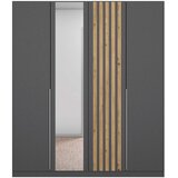 Modern Living Omara S Klasičnimi Vrati Lamella, Siva, Barva Hrasta | Shoptok.si