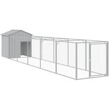  Kućica za pse s krovom svjetlosiva 117 x 609 x 123 cm čelična | Shoptok.si