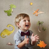 x Ukrasna naljepnica Dinosauri (Životinje, Zeleno-narančaste boje, 30 30 cm) Cijene